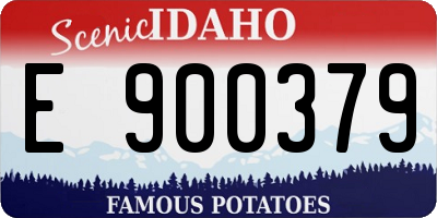 ID license plate E900379