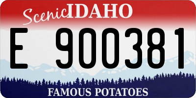 ID license plate E900381