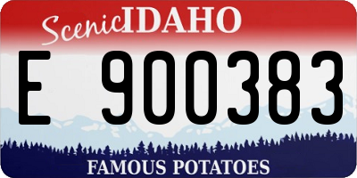 ID license plate E900383