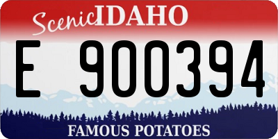 ID license plate E900394