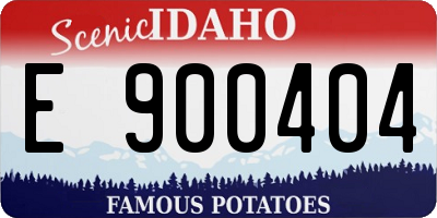 ID license plate E900404