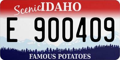 ID license plate E900409