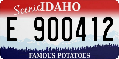 ID license plate E900412