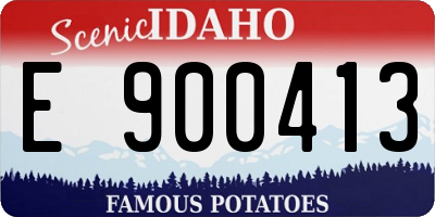 ID license plate E900413