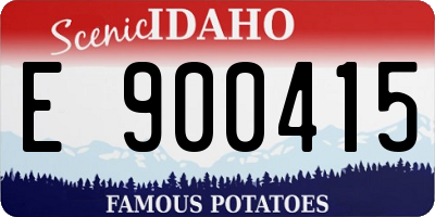 ID license plate E900415