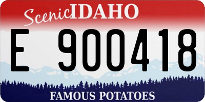 ID license plate E900418