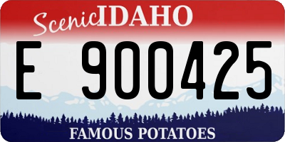 ID license plate E900425