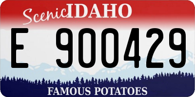 ID license plate E900429