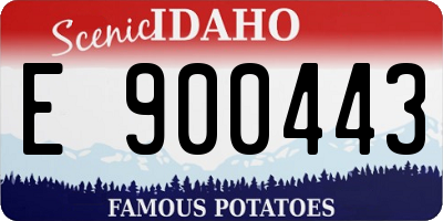 ID license plate E900443