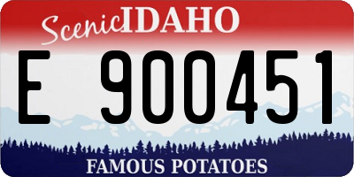 ID license plate E900451