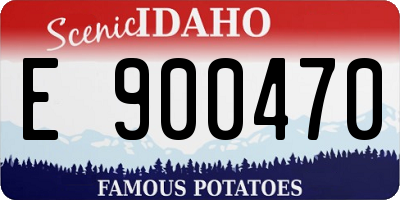 ID license plate E900470
