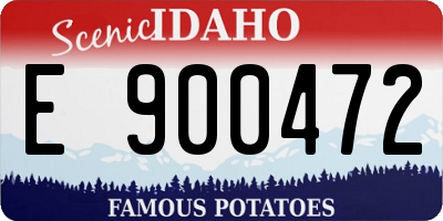 ID license plate E900472