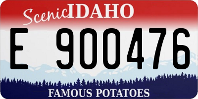 ID license plate E900476