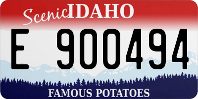 ID license plate E900494