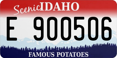 ID license plate E900506