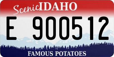 ID license plate E900512