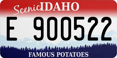 ID license plate E900522