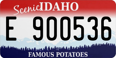 ID license plate E900536