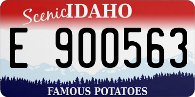 ID license plate E900563