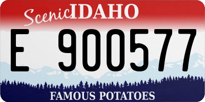 ID license plate E900577