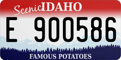 ID license plate E900586
