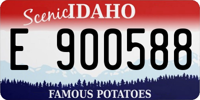 ID license plate E900588