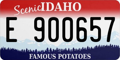 ID license plate E900657