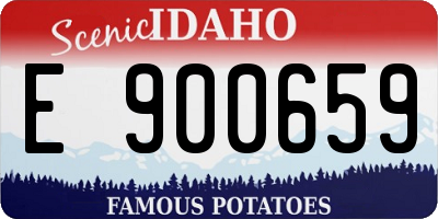 ID license plate E900659