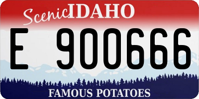 ID license plate E900666