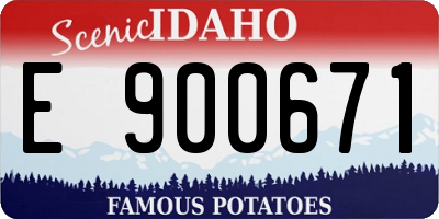 ID license plate E900671