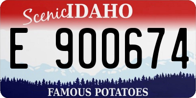 ID license plate E900674