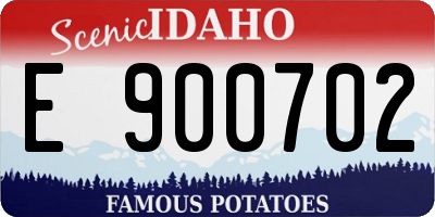 ID license plate E900702