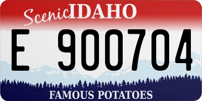 ID license plate E900704