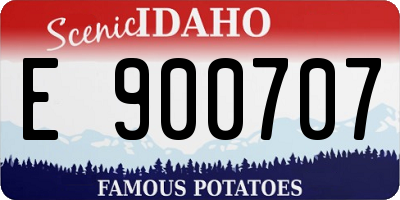 ID license plate E900707