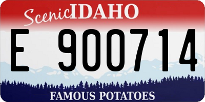 ID license plate E900714