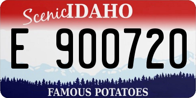 ID license plate E900720