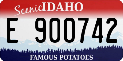 ID license plate E900742
