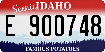 ID license plate E900748