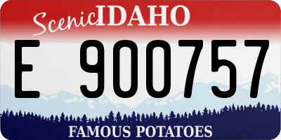 ID license plate E900757