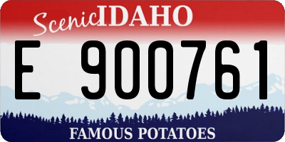 ID license plate E900761