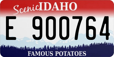 ID license plate E900764