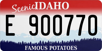 ID license plate E900770