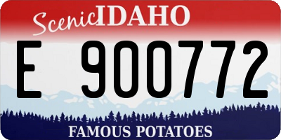 ID license plate E900772