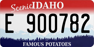 ID license plate E900782
