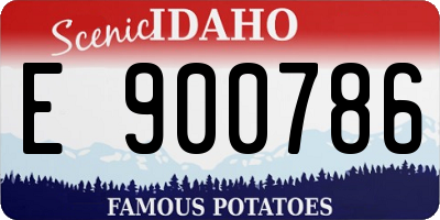 ID license plate E900786