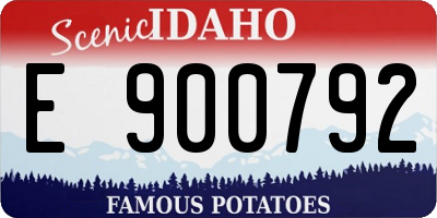 ID license plate E900792