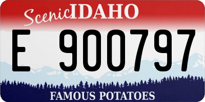 ID license plate E900797