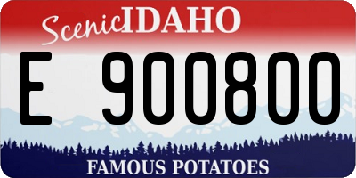 ID license plate E900800