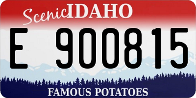 ID license plate E900815