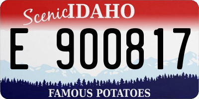 ID license plate E900817